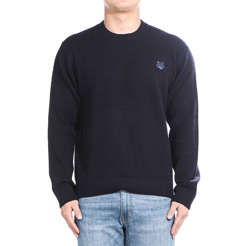 メンズ長袖ニット (NM00805KT1006 NAVY) 24FW