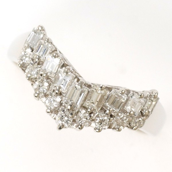 PT900 プラチナ リング 指輪 12.5号 ダイヤ 0.50 ジュエリー 中古