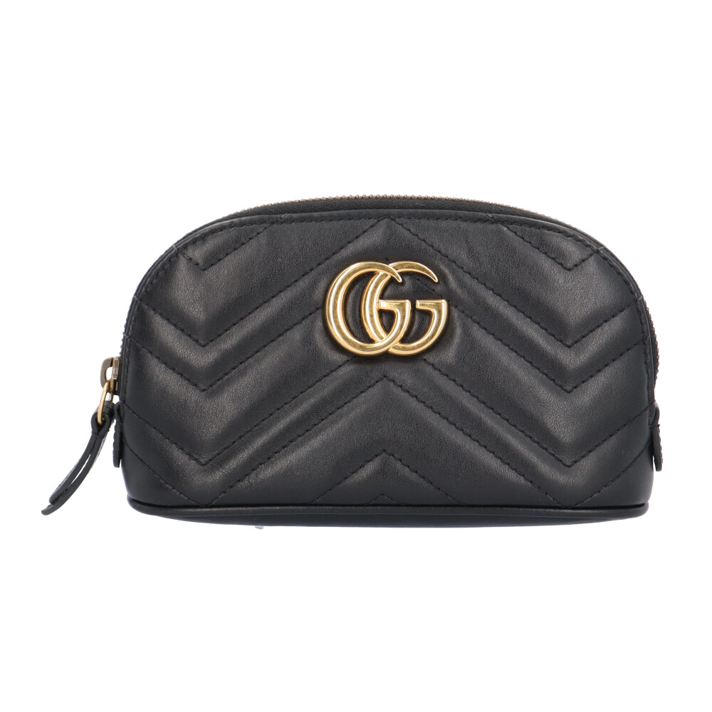 グッチ コスメティックケース GGマーモント ポーチ レザー 625544 GUCCI 中古