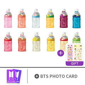 【PHOTO CARD , STICKER 贈呈】 BTS JUNGKOOK / SUGA mogumogu フルーツドリンク VLIVEドリンク