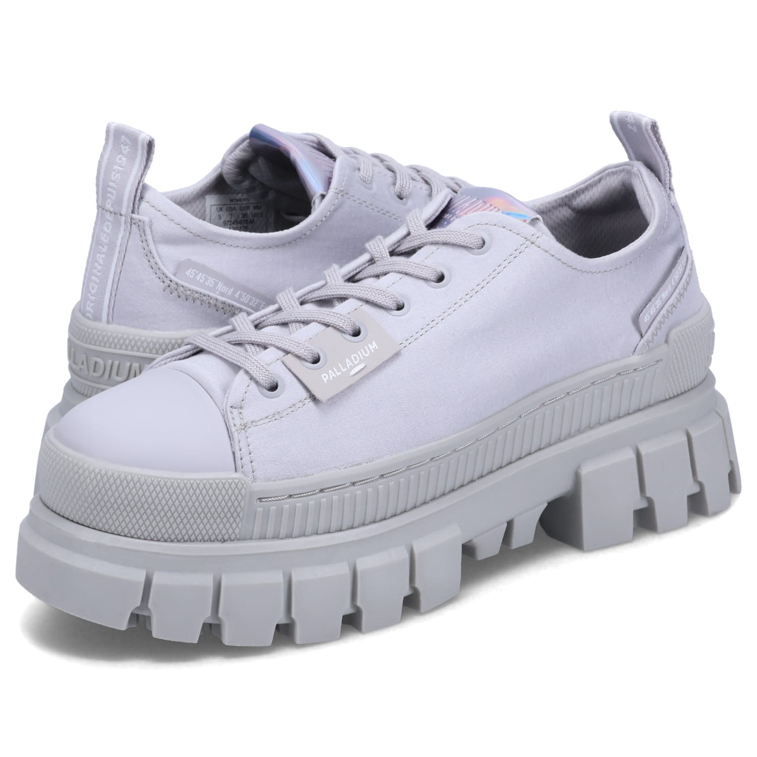 スニーカー レボルト ロー レディース 厚底グレー 97243-073