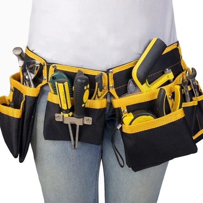 多機能電気技師ツールバッグ,ウエストポーチ,収納ベルト,オーガナイザー,オックスフォード生地