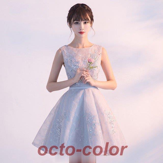 ミニドレス フォーマル パーティー 二次会 結婚式 お呼ばれ ドレス ミニ丈 ショート丈 ノースリーブ 20代 30代 Aライン パーティードレス 8,676円