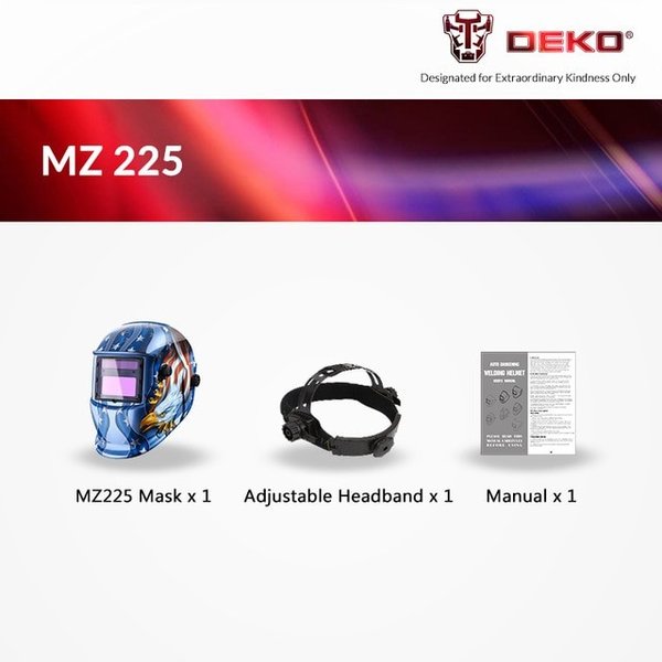 DEKO EagleソーラーオートダークニングMIG MMA溶接機またはプラズマカッター用の電気溶接マスク/ヘルメット/溶接レンズ MZ225