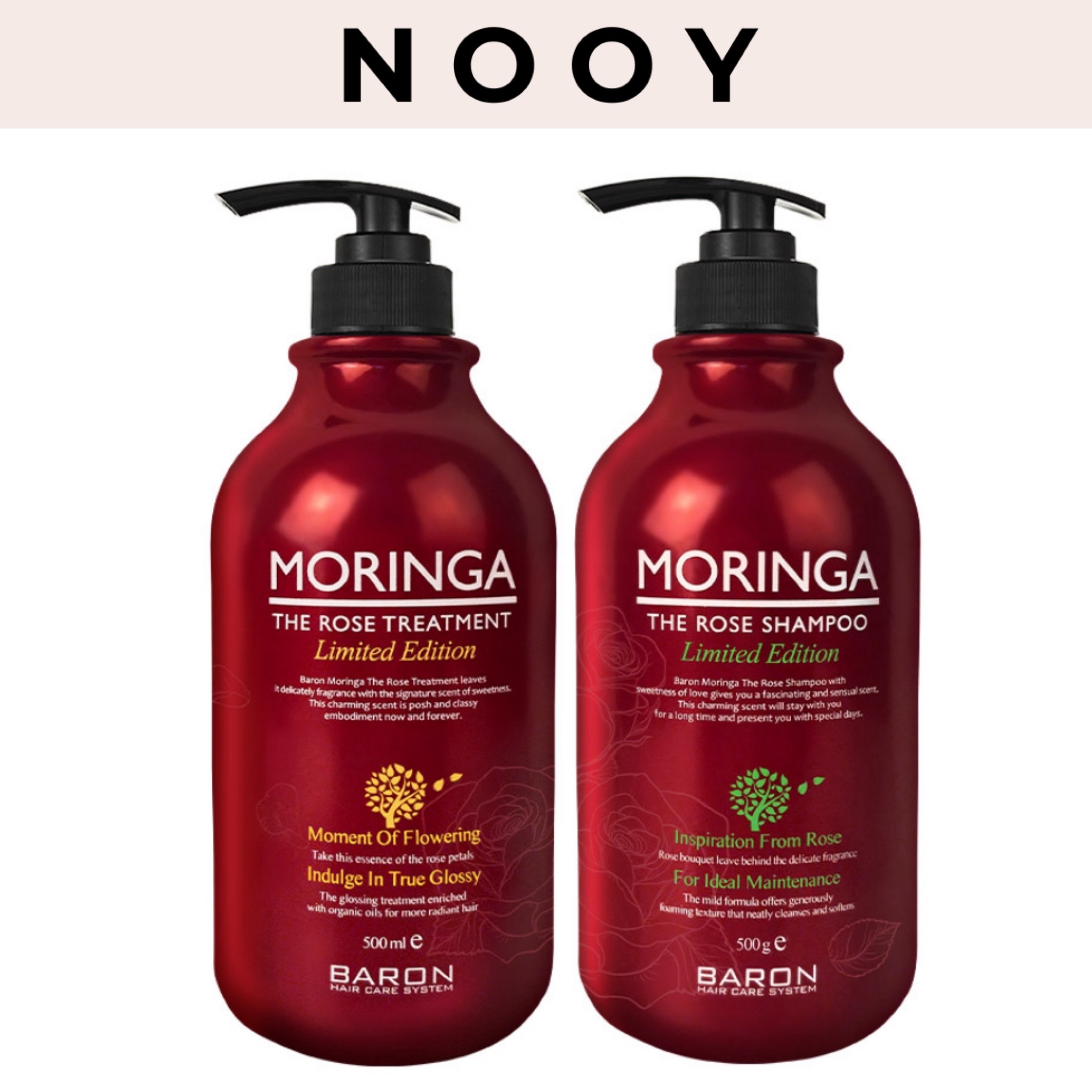 Baron Moringa バロン モリンガ ザ ローズ シャンプー500ml 1個 + トリートメント 500ml1個2点セット( straykids バンチャン 使用)