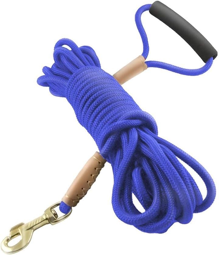 ロングリード 大型犬 中型犬 絡まりにくい 長い 犬用散歩リード 丈夫 耐久性( ブルー, 30m)