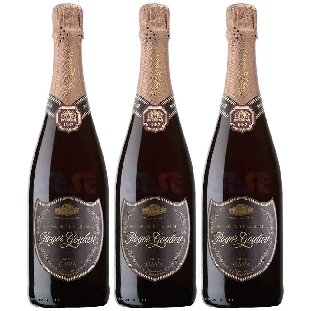 ロジャー・グラート ロゼ・ブリュット 3本セット 750ml / スペイン スパークリングワイン カバ 辛口