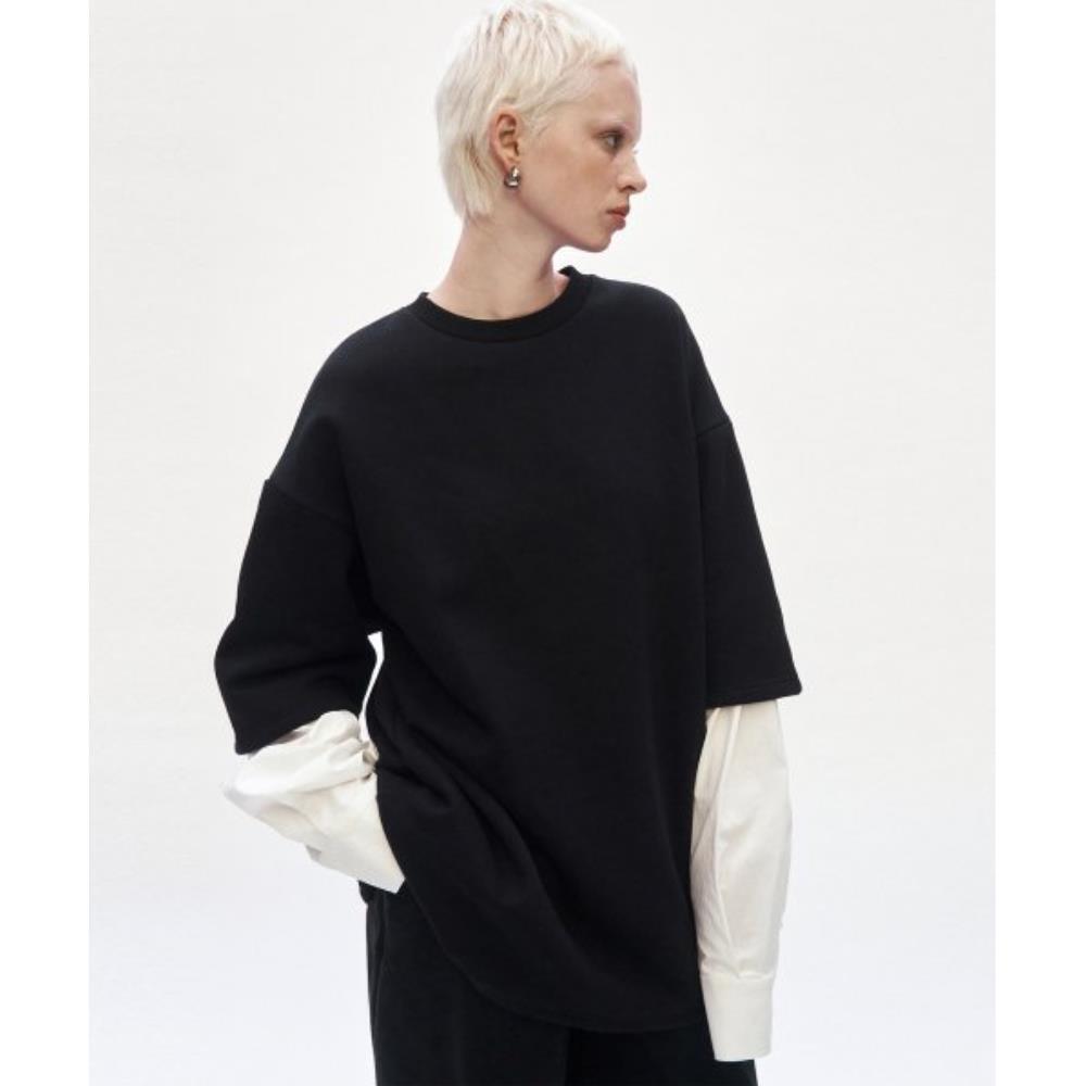 TREEMINGBIRD Shirt Layered Sweat Shirt White TMB233LT