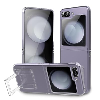 Galaxy Z Flip5 ケース リング 耐衝撃 軽量 薄型 カバー Galaxy Z Flip5 専用 ハード スタンド機能 レンズ保護 衝撃吸収 着脱簡単 PC素材 サムスン ギャラクシー Z
