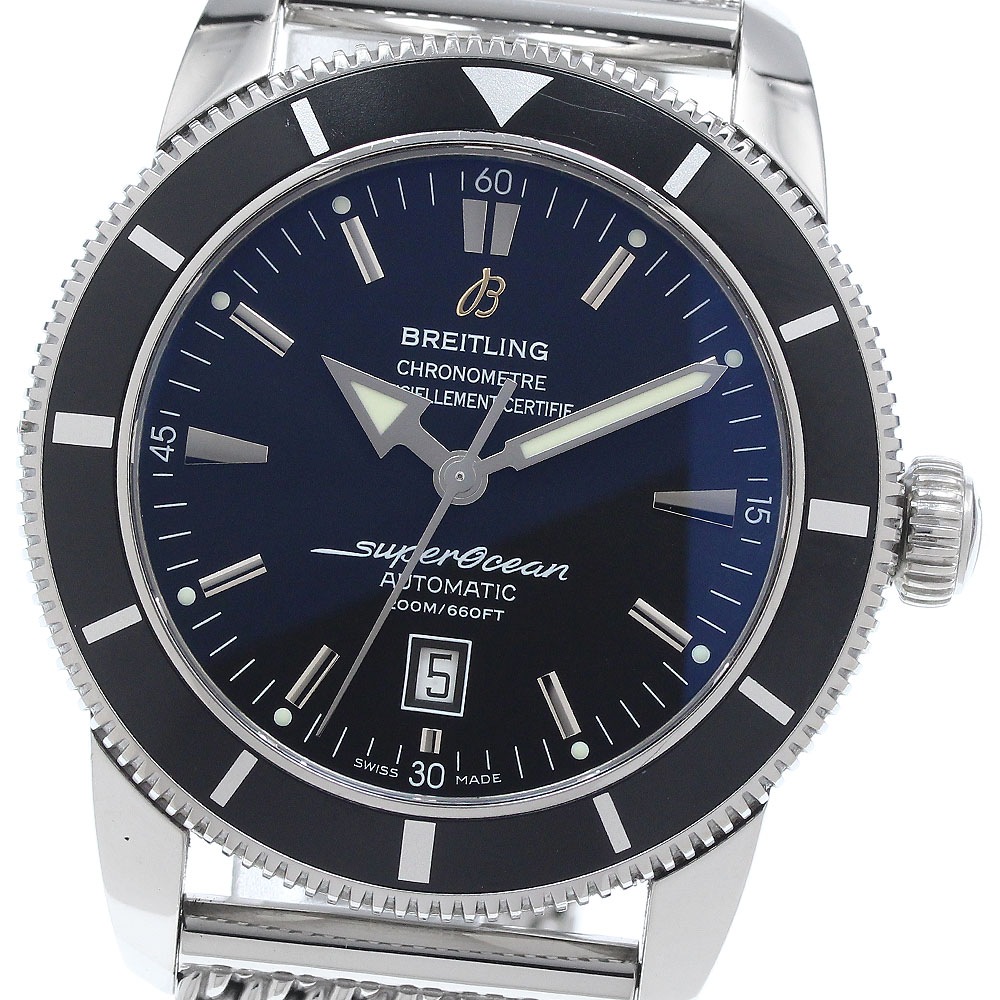 ブライトリング BREITLING A17320 スーパーオーシャン ヘリテージ46 デイト 自動巻き メンズ _936143【中古】