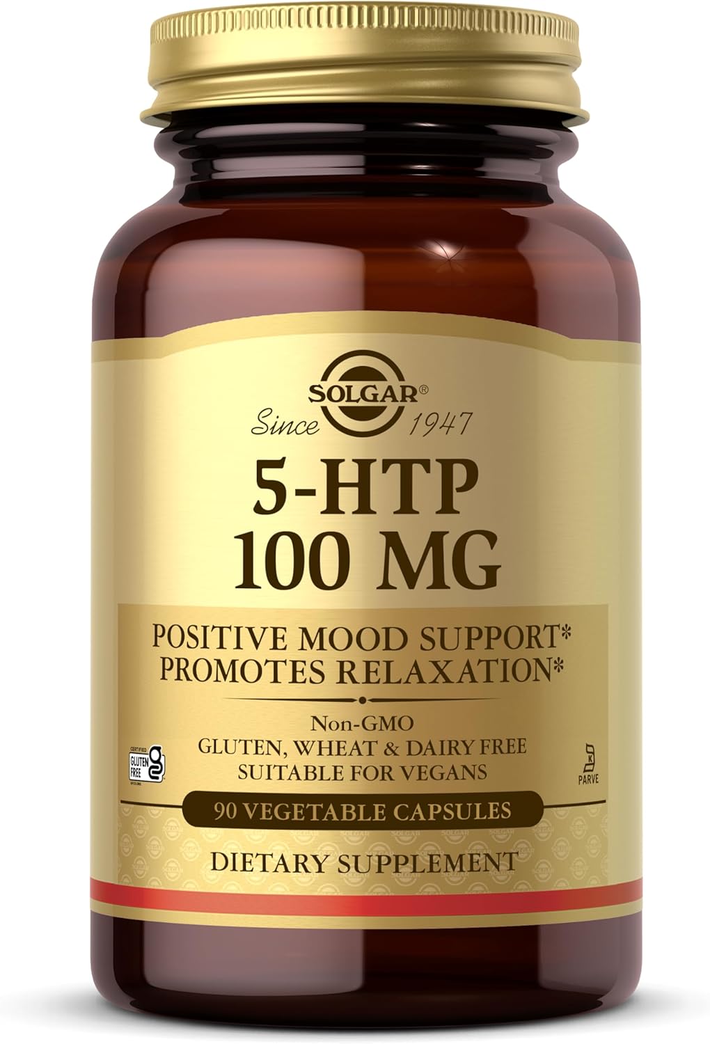 Solgar 5-HTP 100 mg, 90 Vegetable Capsules - Promotes Relaxation