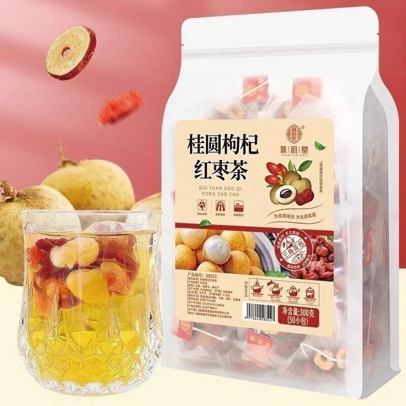 【1つ買うと1つ無料】ラッキーボックス リュウガンクコナツメ茶 300g50 パック リュウガンクコナツメ茶 (三角袋: 300 グラム袋 = 50 小袋70 袋カートンに従って撮影するこ