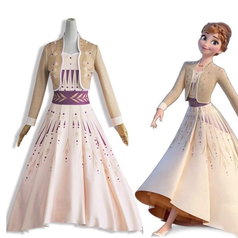 人气アナと雪の女王2 アナ Anna コスプレ 衣装 コスム ドレス ワンピース 大人 プリンセス 仮装 ハロウィン イベント 衣装 コスプレ