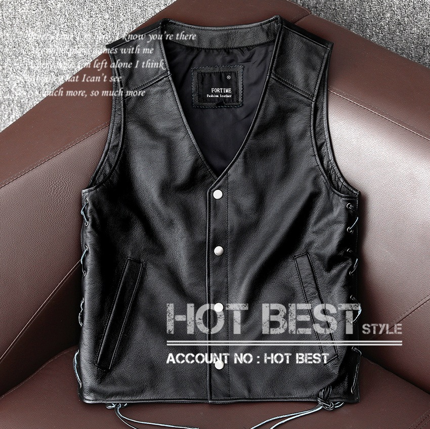 カウハイド ギフト 本革 メンズ レザーベスト 皮ベスト ジレ レザージャケット ミニマムスタイル クロム鞣し 牛革