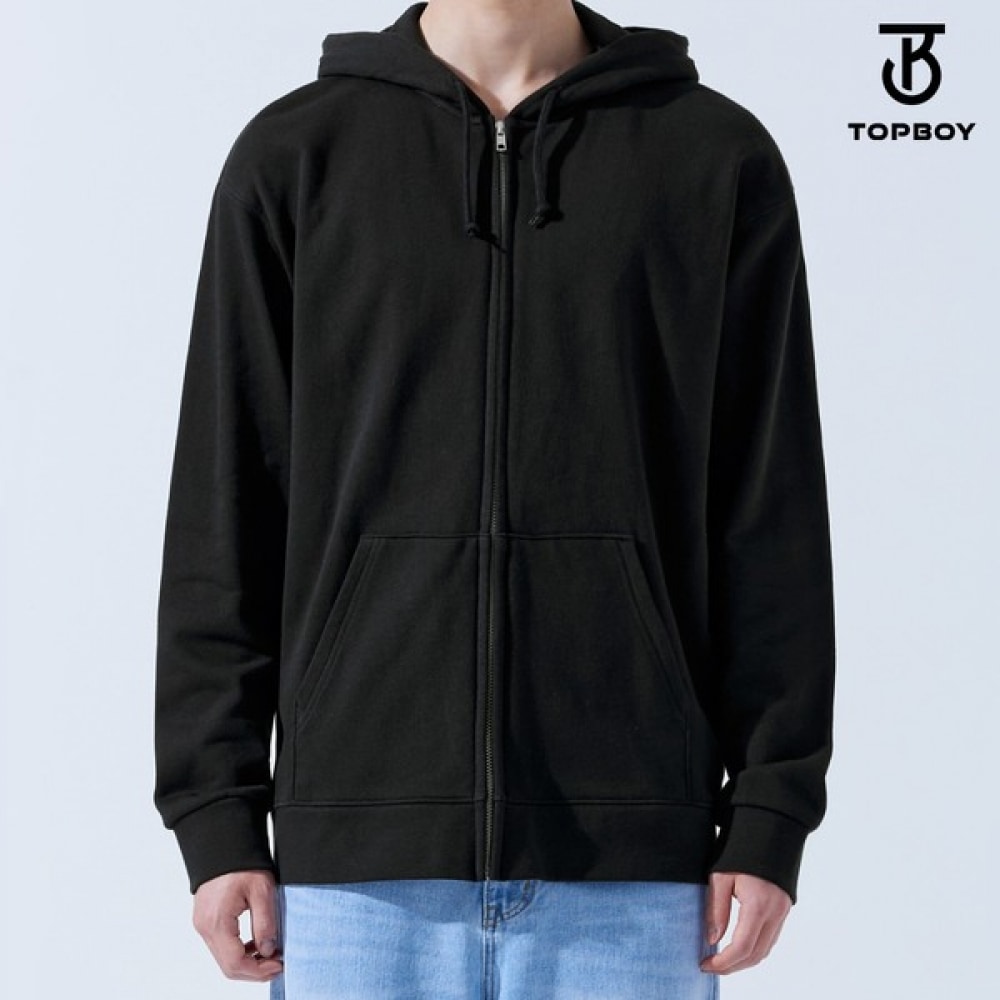 (TOPBOY) ビッグサイズユニセックスヘビージズーリパーカージップアップ (TS039)