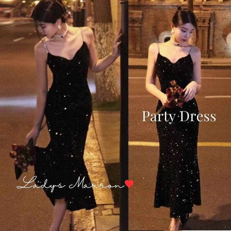 【即納】キャミドレス キャミソールドレス 夏ドレス サマードレス パーティードレス 韓国 お呼ばれドレス 結婚式 タイトドレス 結婚式お呼ばれドレス マーメイド マーメード 結婚式 ワンピース プチプ