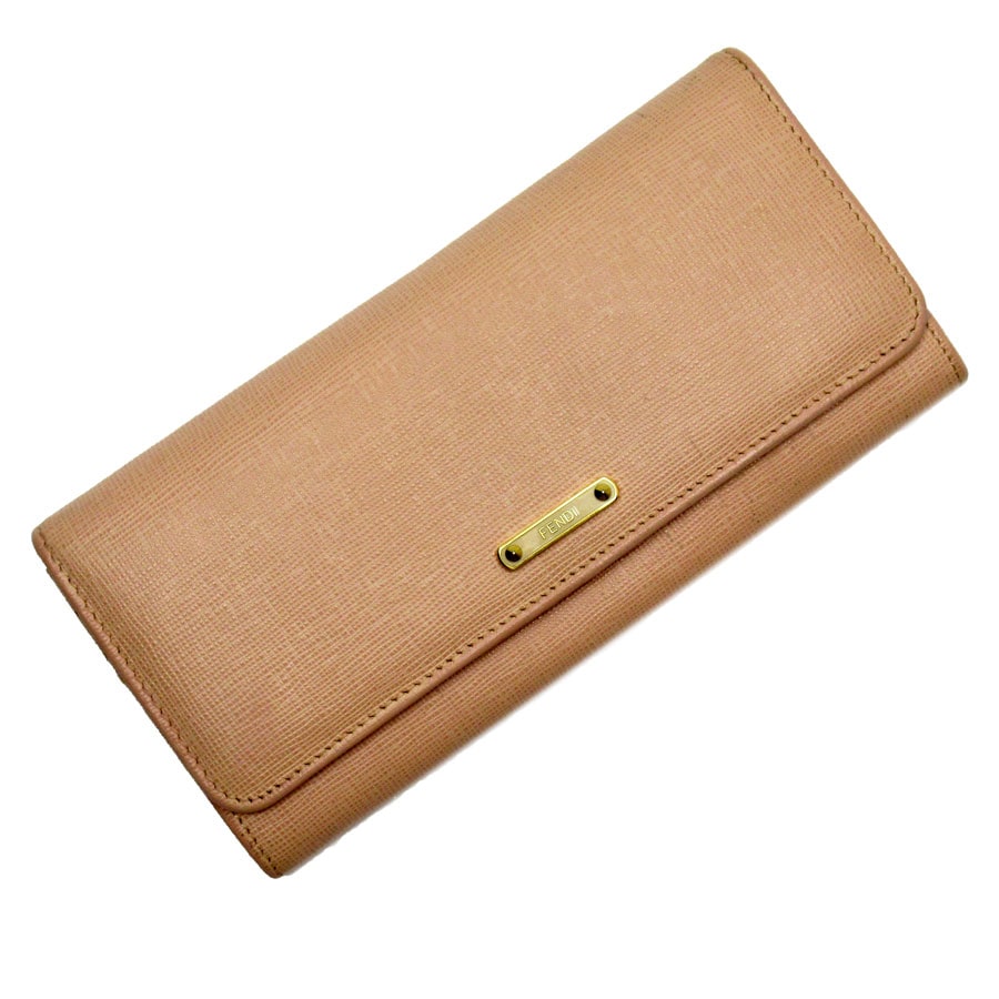 フェンディ FENDI 二つ折り長財布 レザー ライトピンク レディース 8M0251-F09 t19102g