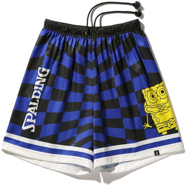 SPALDING スポルディング ジュニア 布帛ショーツ スポンジ ボブ チェッカーフラッグ バスケットボール フハクハーフパンツJR SJP25064S-5810 ジュニア キッズ 5,196円