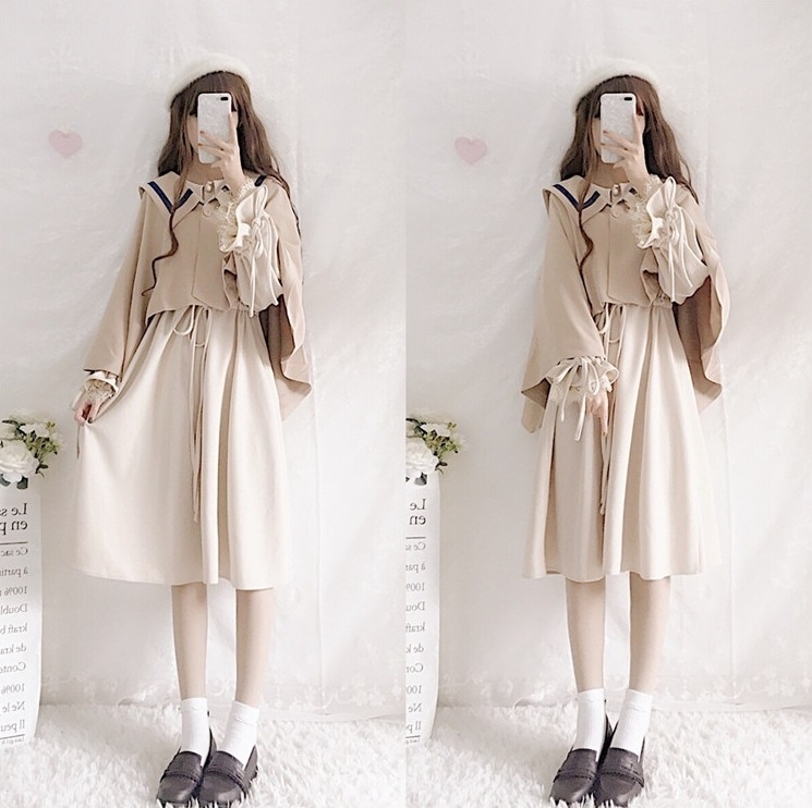 ショール付きワンピース お嬢様ワンピース フリル付きワンピース リボンワンピース クラシカルワンピース スカート ワンピース オールインワン ロングスカート フレアスカート ロング ロング丈 7分丈