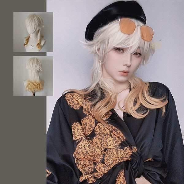 【新品】ウィッグ メンズ グラデーションカラー 短髪 かつら 自然 フルウィッグ ショートウィッグ ショートヘア 前髪あり コスプレ cosplay 男装 おしゃれ