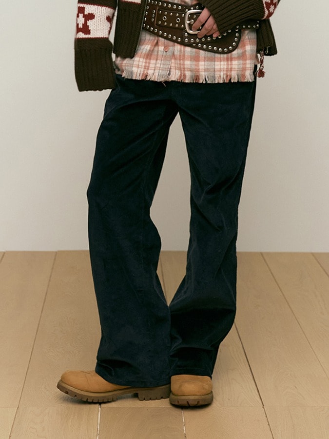 CHERRY CORDUROY PANTS [NAVY]