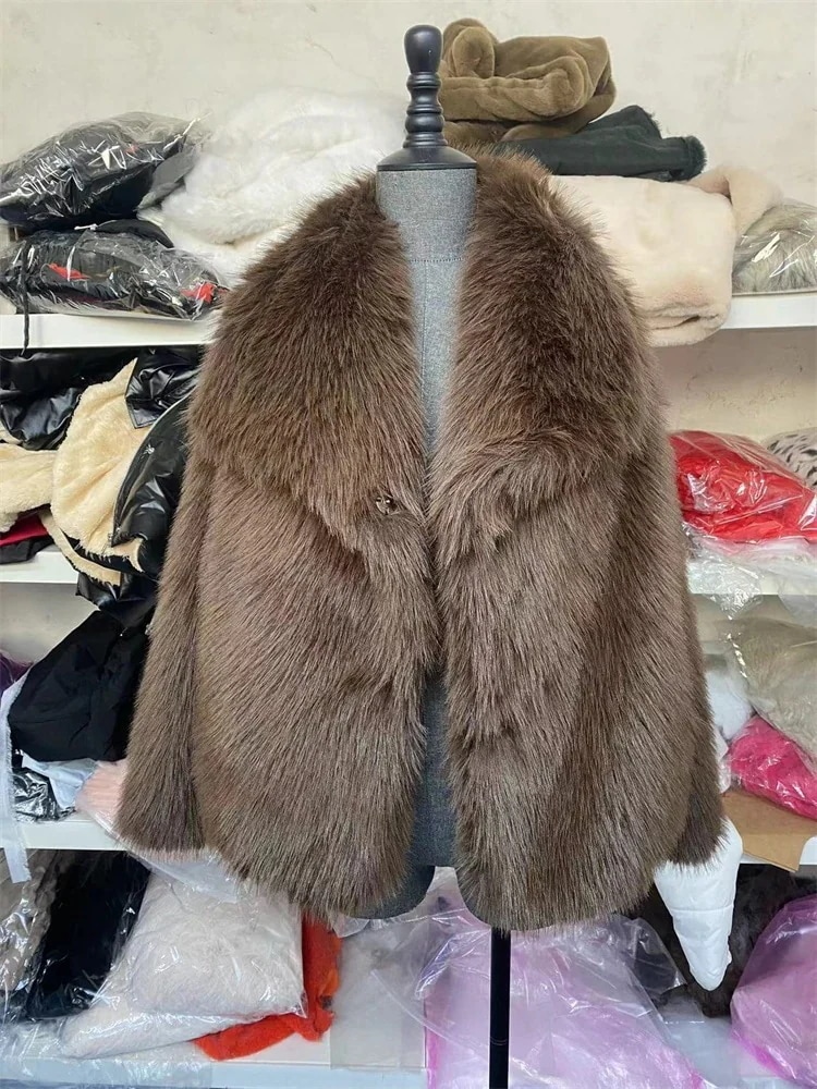 コート キツネ毛 毛皮 チェスターコート 女性 ファー毛皮 早い者勝ち ファッショナブル