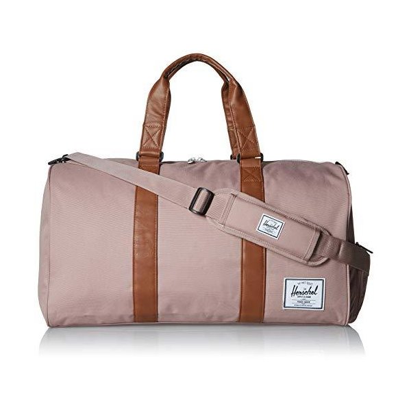 Herschel Novel Duffel Bag， Ash Rose/Tan Synthetic Leather， Mid-Volume 33.0L，10351-02077-OS 並行輸入品