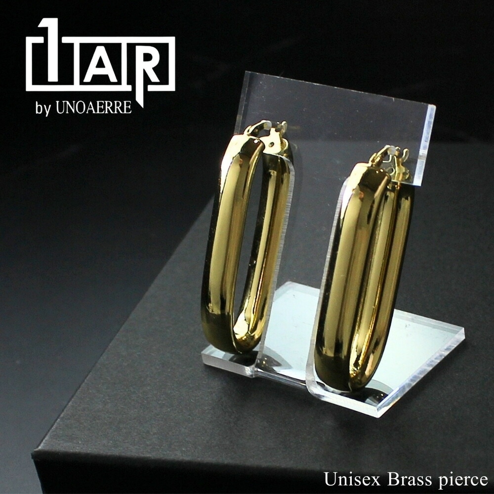 正規品 ショッパー付き 1AR ウノアエレ ピアス フープピアス 両耳 レディース 上品 シンプル おしゃれ ゴールドカラー 真鍮 イタリア製 プレゼント ギフト 女性 彼女 妻 誕生日 結婚記念日