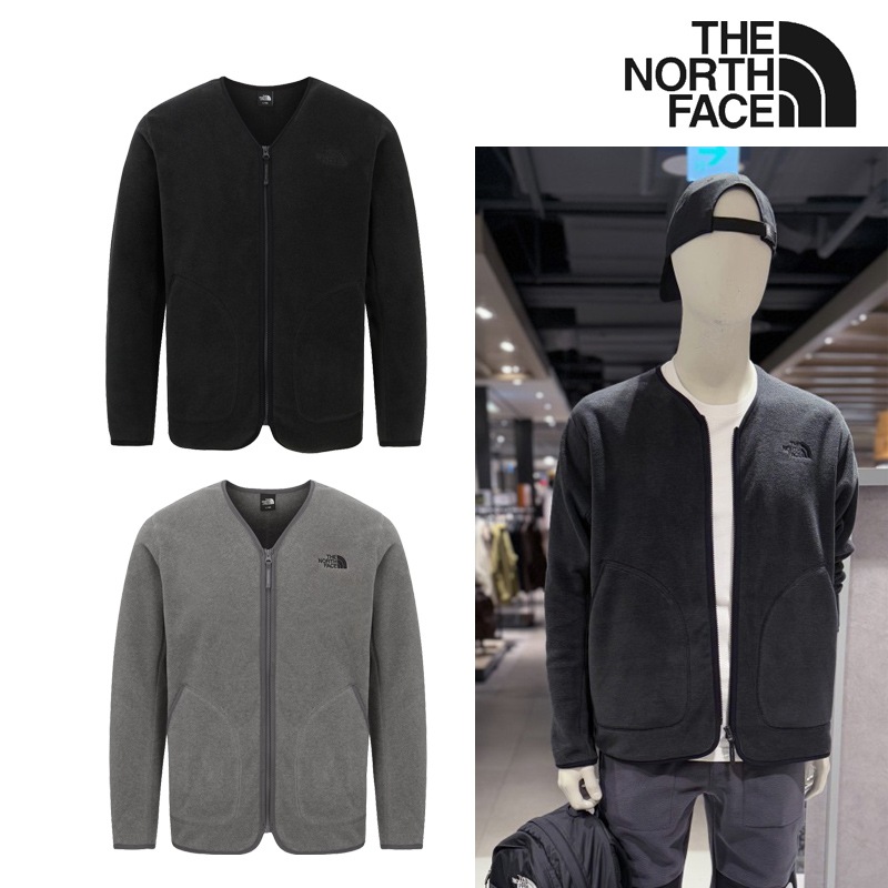 NJ4FR52 MS ACAMPO CARDIGAN メンズ 保温 軽量 フリース Vネック フルジップ ソフトタッチ 秋冬 通勤通学 日常 着回し 快適 ブラック グレー レイヤード 暖かい 柔らか