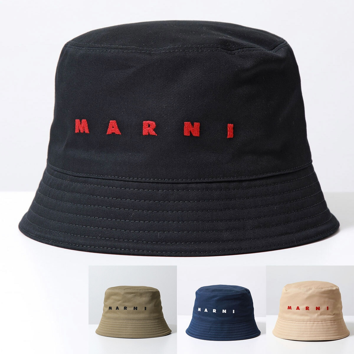 MARNI マルニ バケットハット CLZC0110S0 UTC311 メンズ コットン ロゴ刺繍 帽子 カラー4色