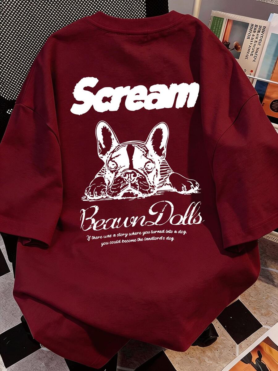 カートゥーンパターン 半袖 ミドル丈Tシャツファッショナブルなカジュアルトップス レディース 夏用