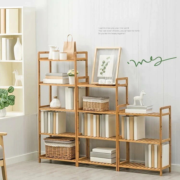 10pscグループ・バイ本棚 おしゃれ インテリア 収納棚 収納 ディスプレイラック 竹製 シェルフ スリム 省スペース オープンラック オープンラック 収納ラック 棚 ラック 34段