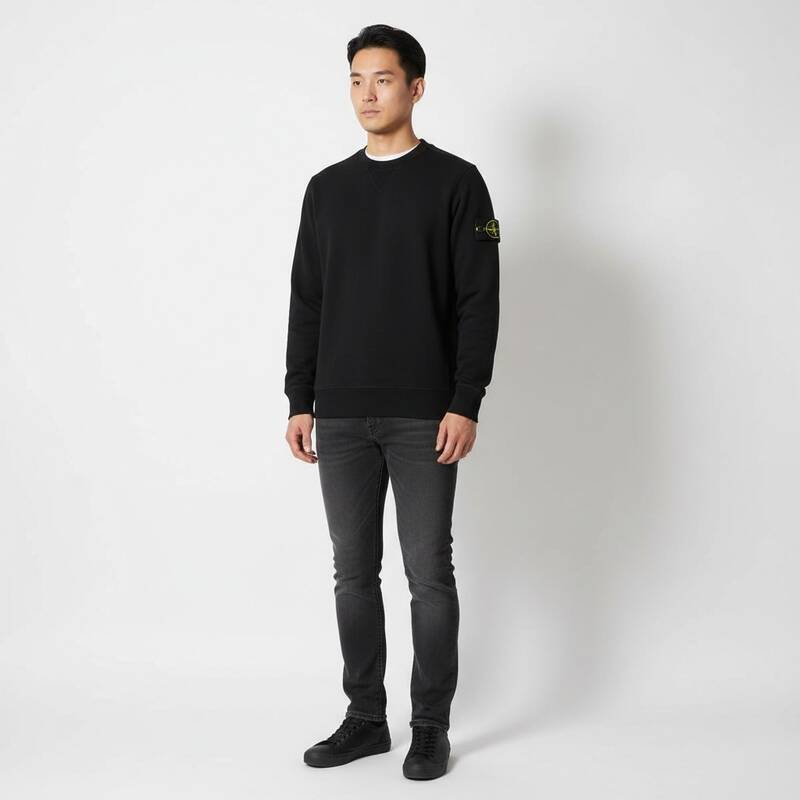 [ロロモダ] ストーンアイランド クラシック ワッペンパッチ メンズ クルーネックTシャツ / S156100020-S0060-V0029
