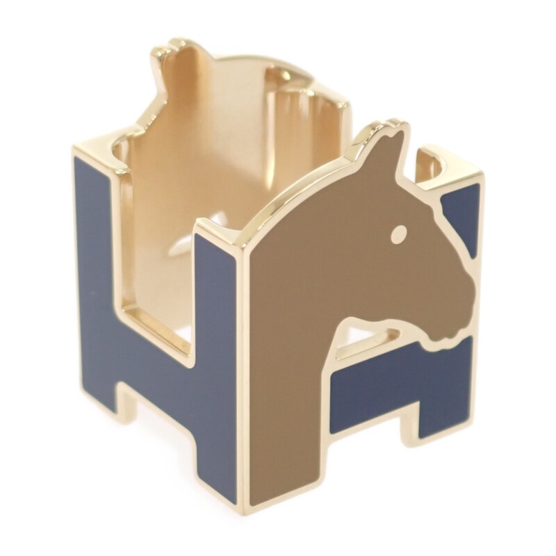 Hシュヴァル H603852S01 スカーフリング メタル ブルー・マリン レディース【Aランク】