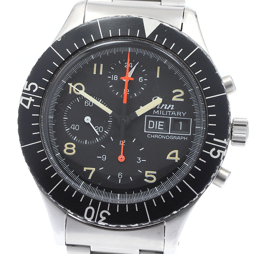 ジン Sinn 156.B ミリタリー パイロット クロノグラフ デイデイト 自動巻き メンズ _912249【中古】