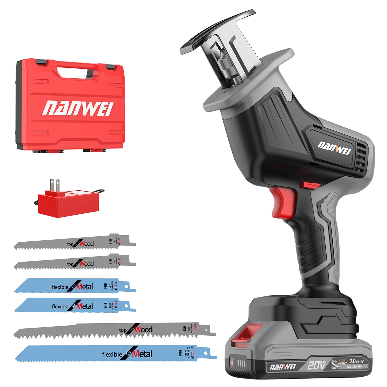 充電式レシプロソー マキタ18Vバッテリー対応 ブラシレスモータ― 小型 3500spm ストローク長15mm DIY 木材・金属などの切断 無段変速 電池セット