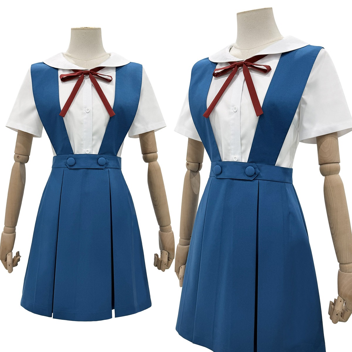 [2026 新作]HOLOUNCOSER 新世紀エヴァンゲリオン 綾波レイ コスプレ 衣装 白いプラグスーツ タイトスカート カジュアル C服 フルセット 仮装 ハロウィン アニメ