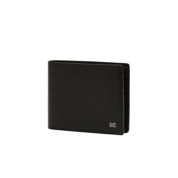 [25SS] [定番商品] ブラックロゴ装飾 牛革 二つ折り財布 WBWA5E771BK