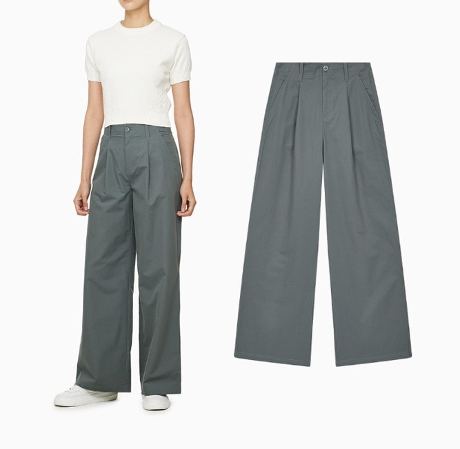 Womens Loose Chino Pants( J224088-PSL)
