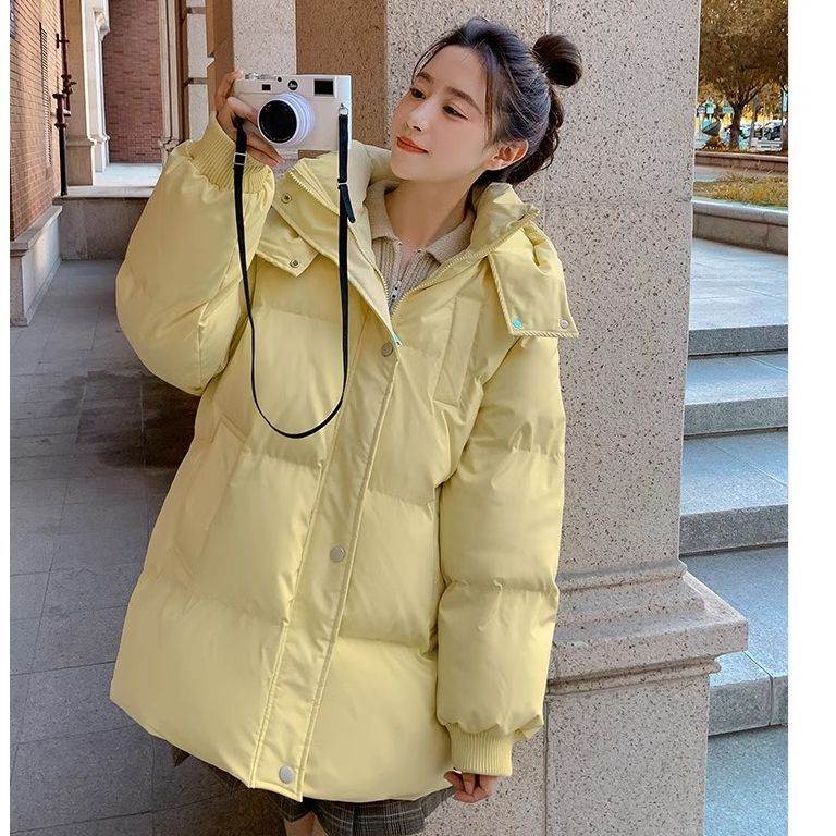 アウター レディース ダウンコート キルティングジャケット ダウンジャケット ミドル丈 中綿 スタンドカラー 立襟 フーディ フード付き 前開き ジップアップ ボタン ポケット 防寒 防風 大人可愛い
