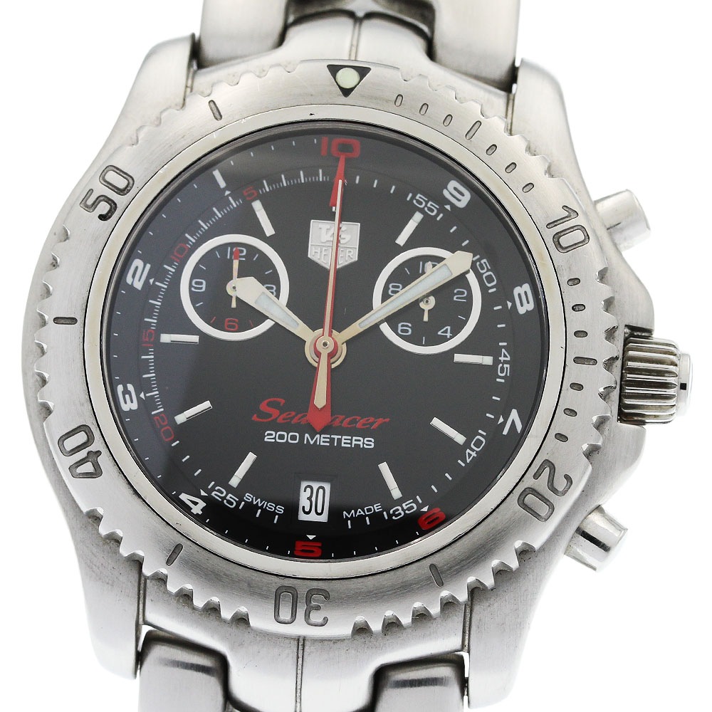 タグホイヤー TAG HEUER CT1113 リンク シーレーサー クロノグラフ クォーツ メンズ _954858【中古】