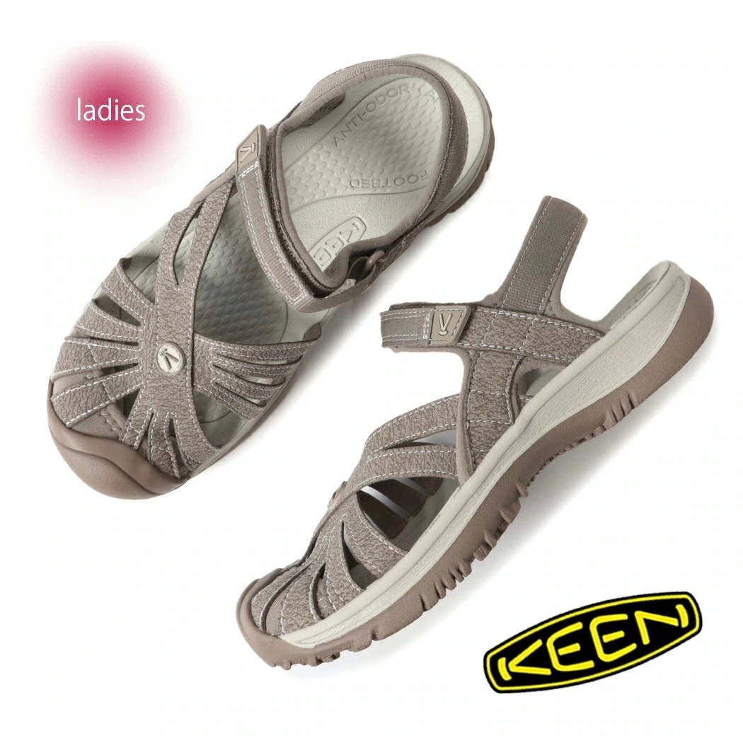 KEEN キーン ローズ サンダル ROSE SANDAL Brindle/Shitake ( アウトドア ベージュ beige レディース SANDAL ベルト スニーカーサンダル 1016729