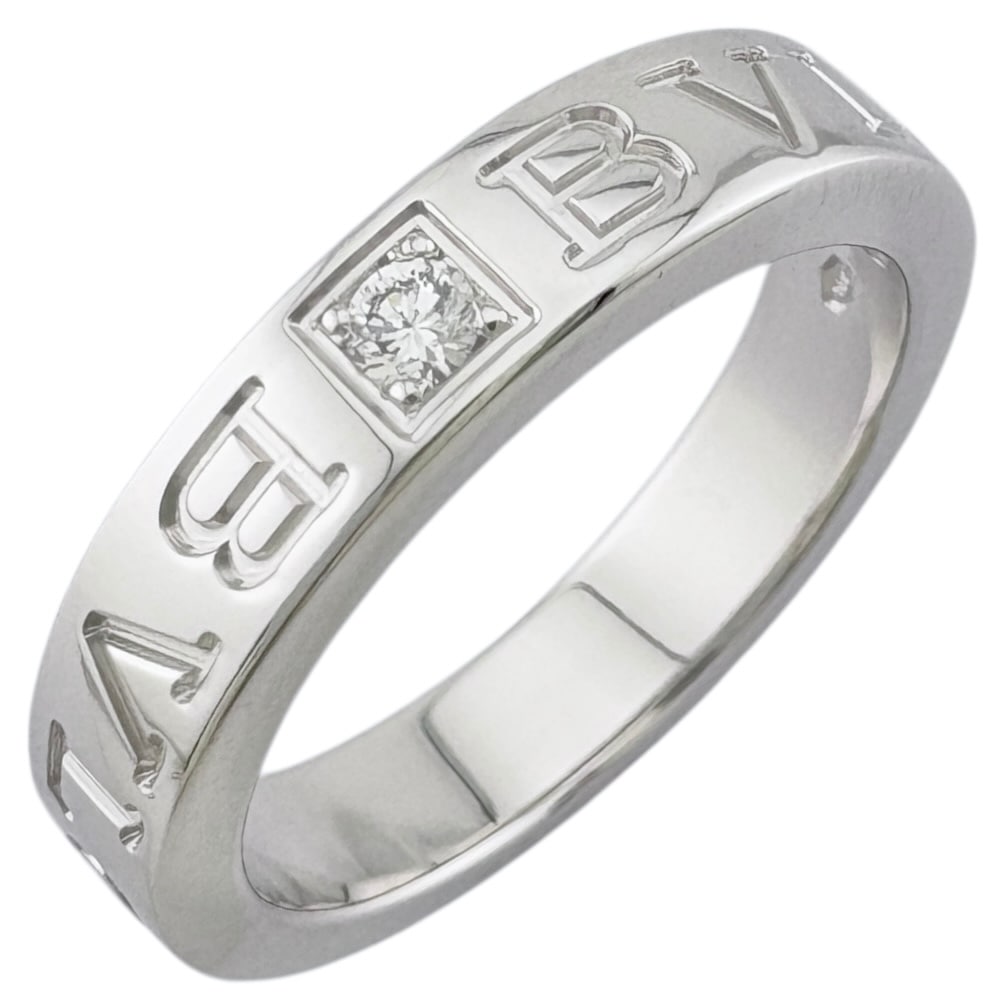 ブルガリ ブルガリブルガリ リング 指輪 10.5号 18金 K18ホワイトゴールド ダイヤモンド BVLGARI 中古 美品