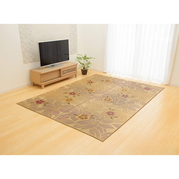 1050060023904 純国産 袋織い草ラグカーペット なでしこ ベージュ 約191×250cm メーカー直送