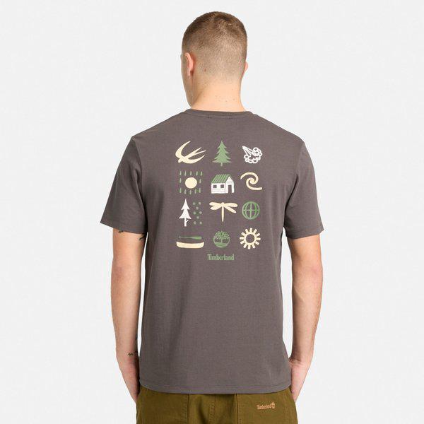 オールジェンダー リフレッシング タッチ バック グラフィック 半袖 Tシャツ A5SG2 W08