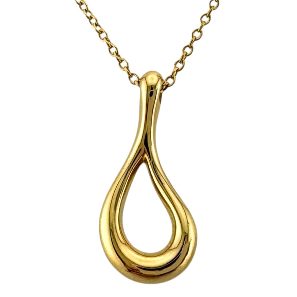 ティファニー オープンティア ネックレス 18金 K18イエローゴールド TIFFANY&Co. 中古 美品