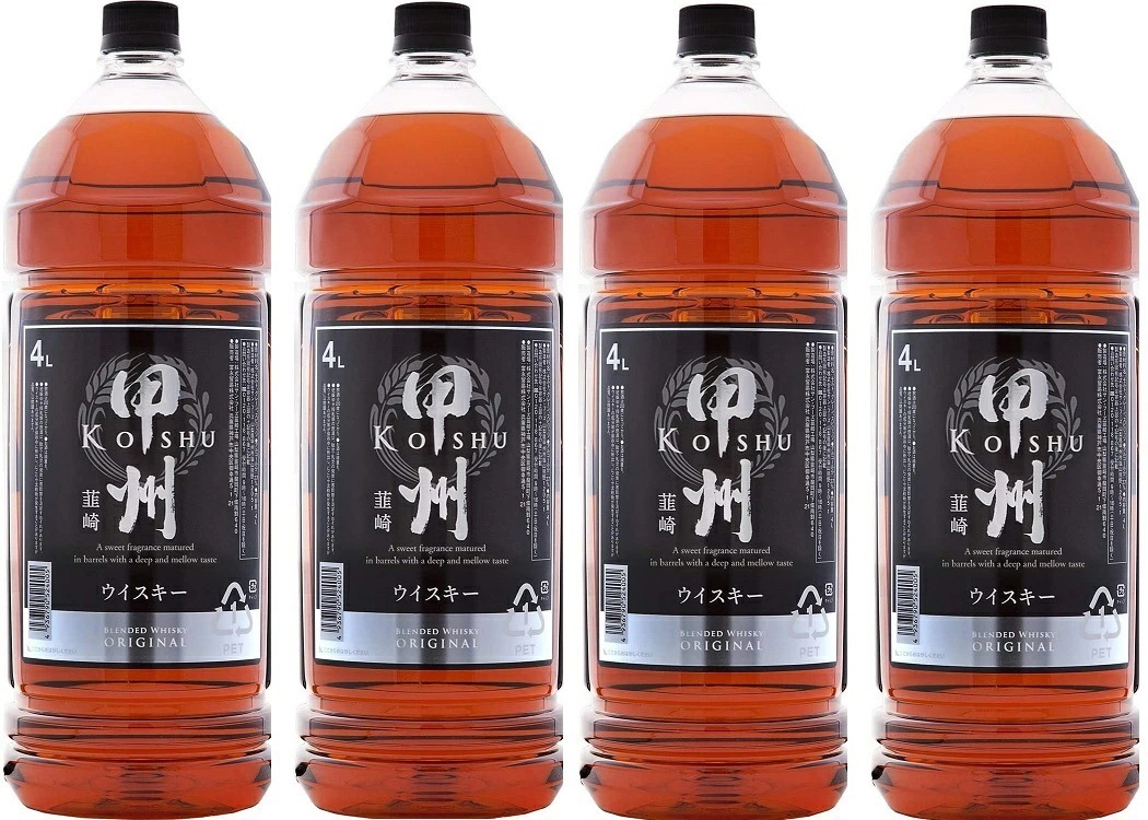 【送料無料】甲州 韮崎 ウイスキー オリジナル ペットボトル 4000ml 4L×4本