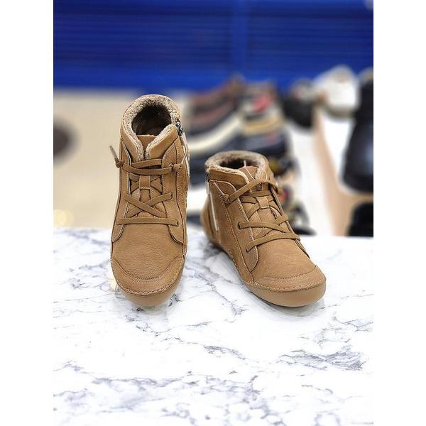 セーブゾーン05 女性 ノームコアルック カジュアル コンフォート ロックシック バンディング ファーアンクルブーツ FDKFN607 (41144734)