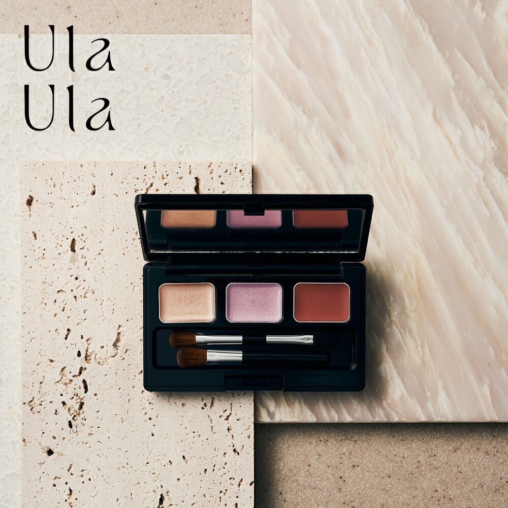 UlaUla（ウラウラ）マルチエフェクトクリーム アプリコットカラー ラベンダーカラー シャンパンカラー ハイライト オレンジ チーク アイシャドウ パレット ツヤ 石けん