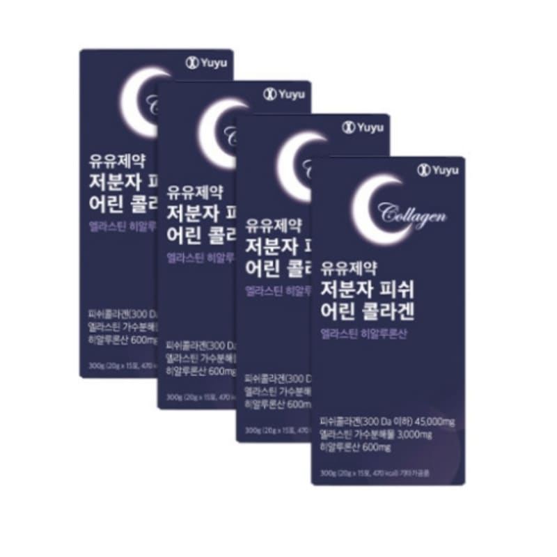 [4BOX]悠々製薬 低分子フィッシュコラーゲンゼリー 15包1BOX ヒアルロン酸エラスチン配合